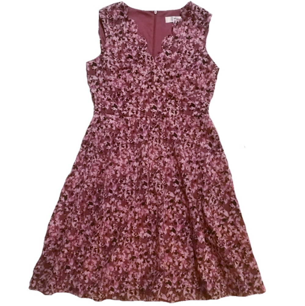 NWOT Wisp Cleo floral textured knit dress